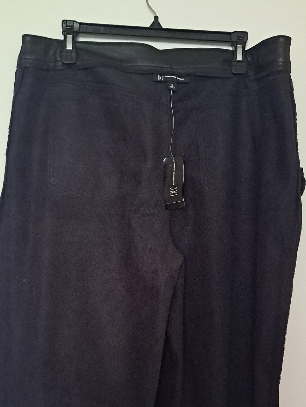 I'N'C INTERNATIONAL CONCEPTS IBlack Faux Leather Skinny Pants - Picture 10 of 10